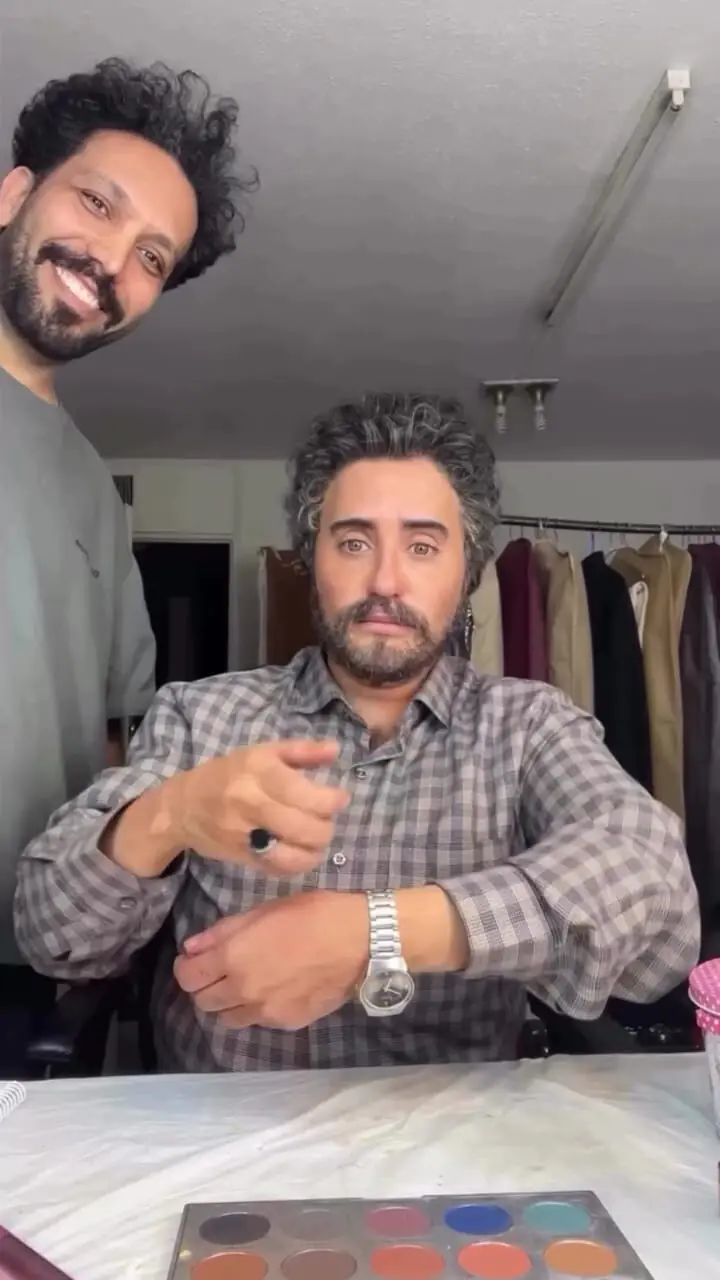 گریم جنجالی الناز شاکردوست در فیلم کج پیله با چهره مردانه
