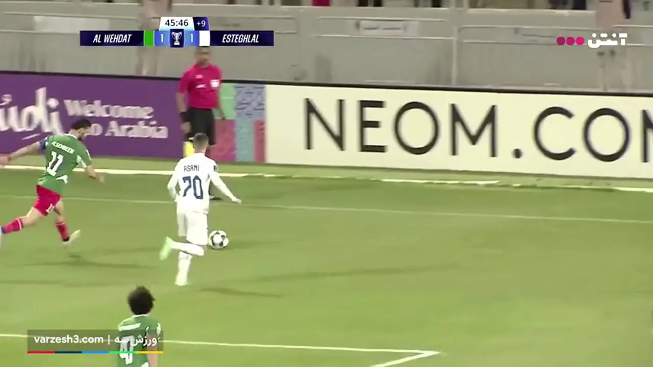 خلاصه بازی استقلال و الوحدات اردن 14 آبان 1404