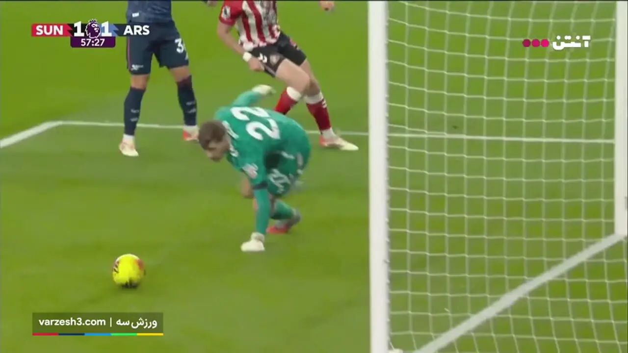 خلاصه بازی ساندرلند و آرسنال 17 آبان 1404