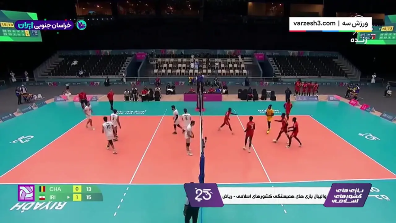 خلاصه بازی والیبال ایران و چاد 19 آبان 1404
