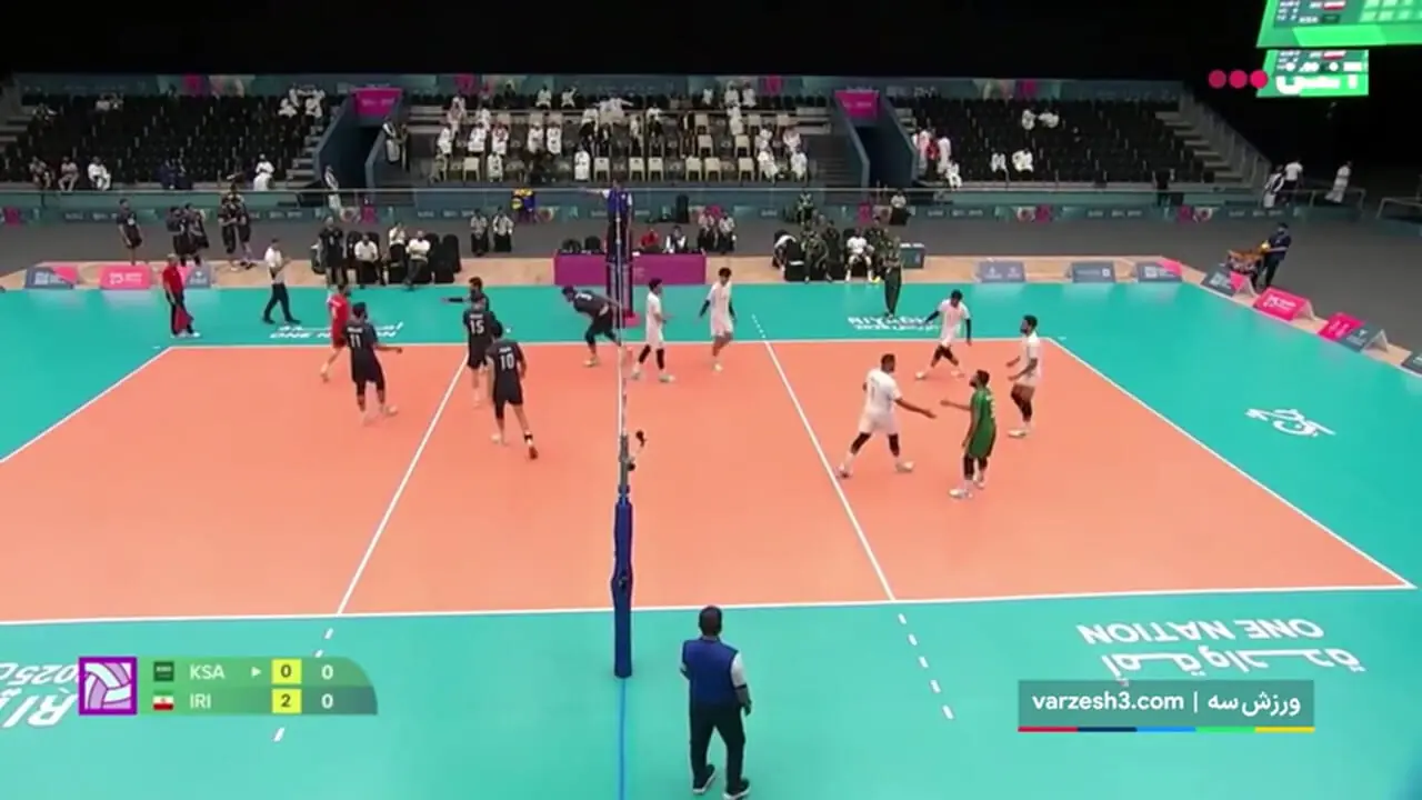 خلاصه بازی والیبال ایران و عربستان 21 آبان 1404