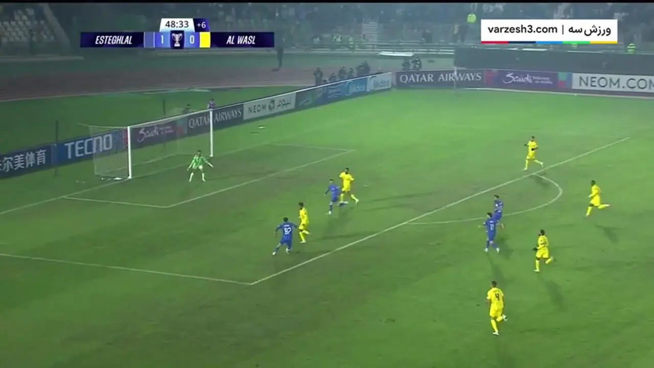 خلاصه بازی استقلال و الوصل امارات 5 آذر 1404